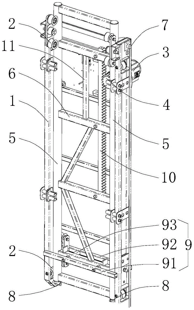 一种用于施工升降机吊笼的调试装置的制作方法
