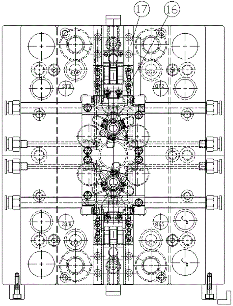 一种水平方向滑块模具机构的制作方法