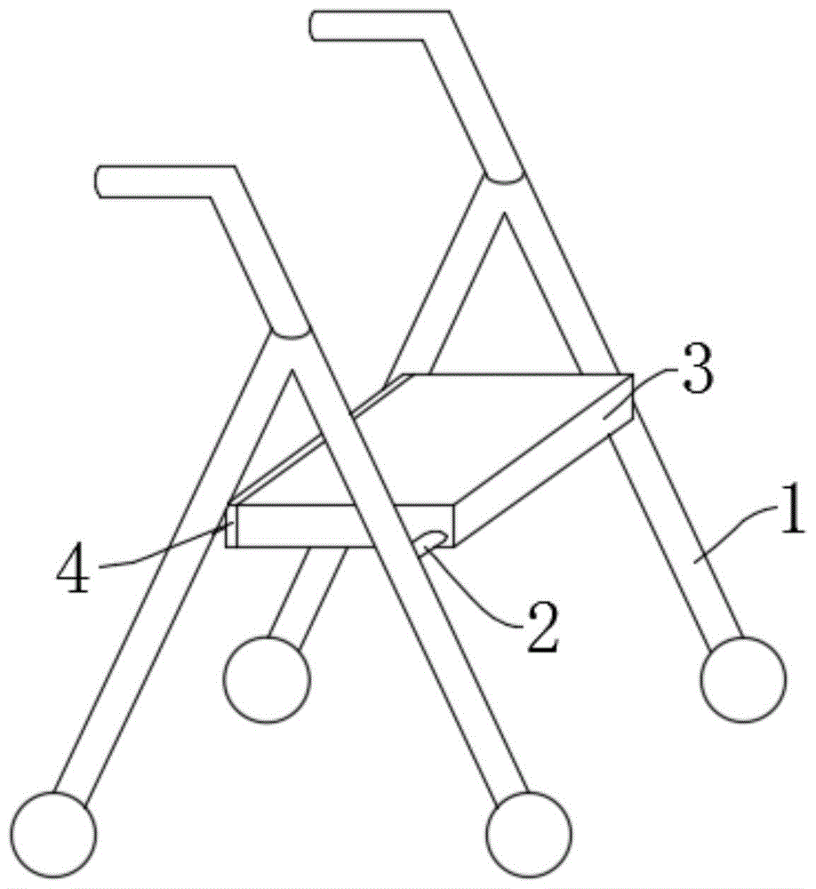 一种四轮购物车的座板支撑结构的制作方法