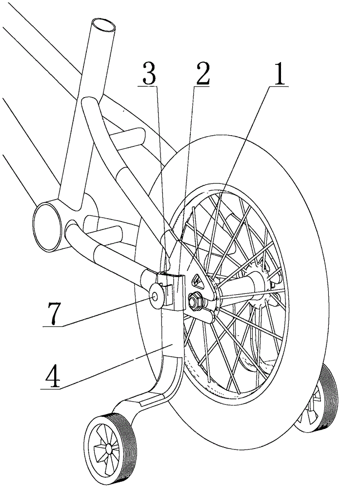 一种儿童自行车辅助轮安装结构的制作方法
