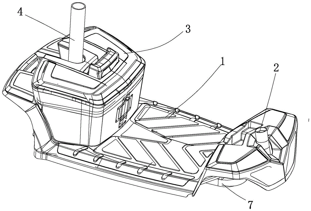四轮代步车电池盒的插取结构的制作方法