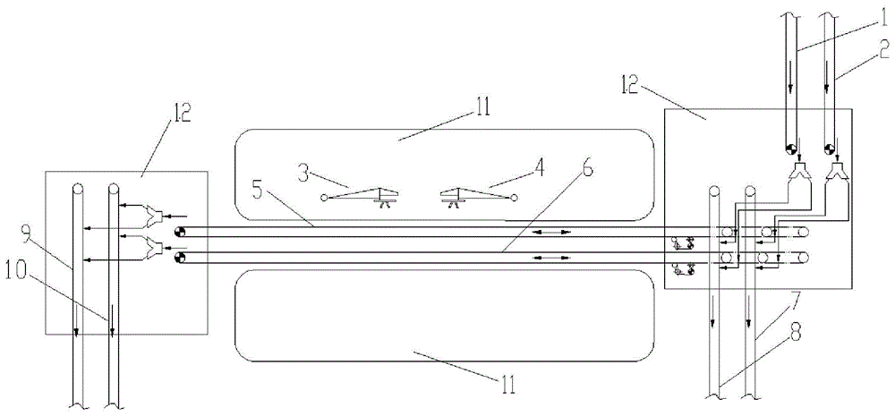 一种条形煤场双斗轮机尾对尾布置系统的制作方法