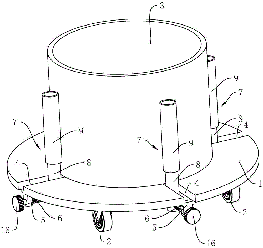 一种用于放置引纱桶的放置架的制作方法