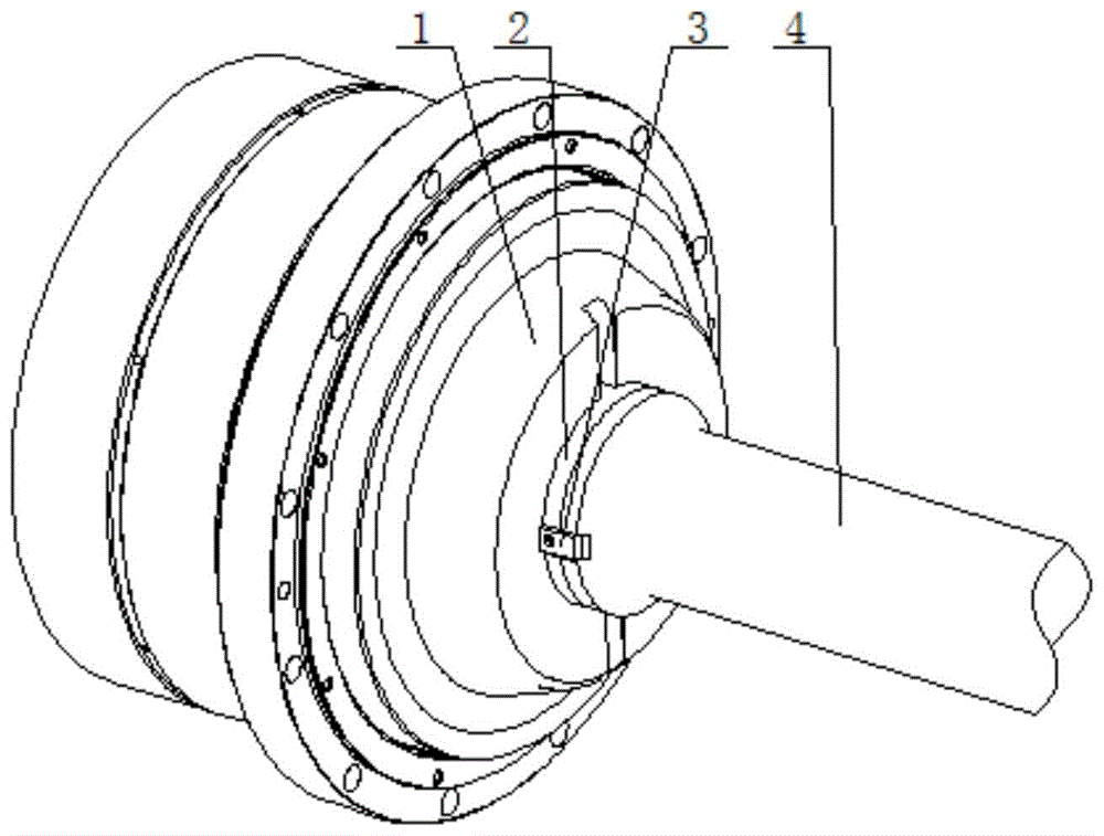 龙门矫直机辊套锁紧拉杆螺纹的拧紧防松结构的制作方法
