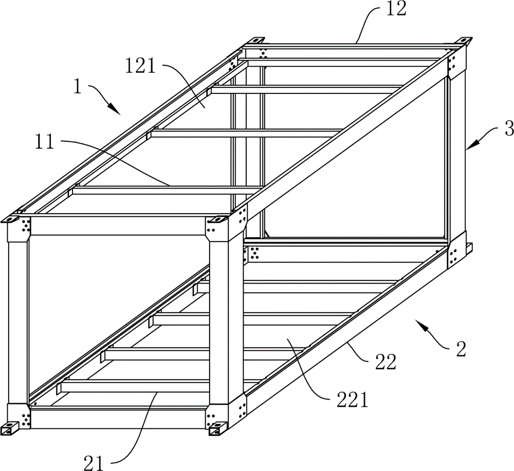 一种轻质箱体板房的顶架与底架组装结构的制作方法