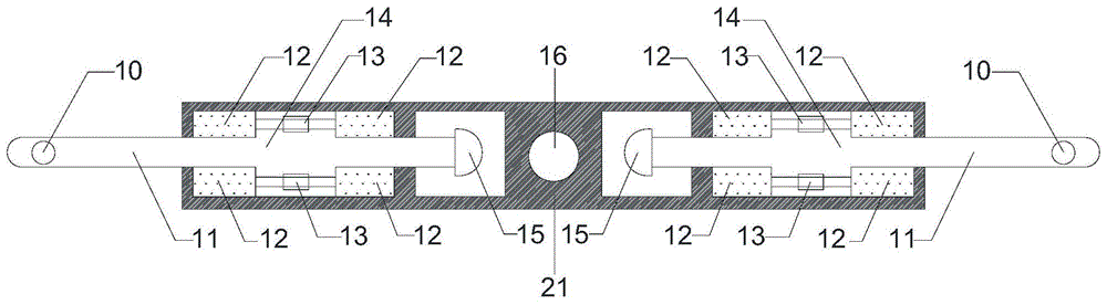 防平面外失稳的对称一体式双缸粘滞阻尼器及应用结构的制作方法