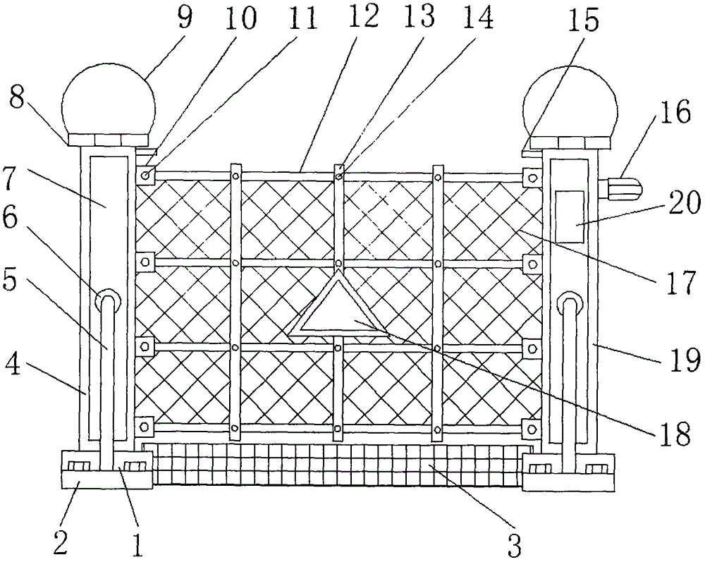 一种建筑施工用警示效果好的高空防护栏的制作方法