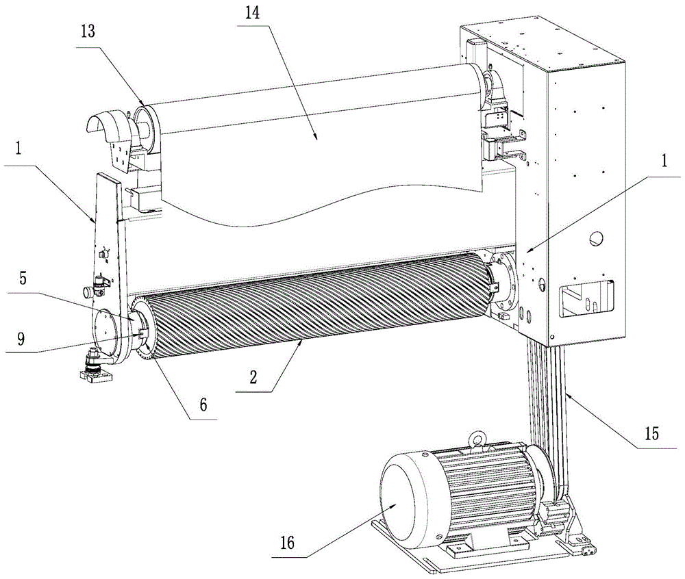 水磨拉丝机的接触辊轴承保护装置的制作方法
