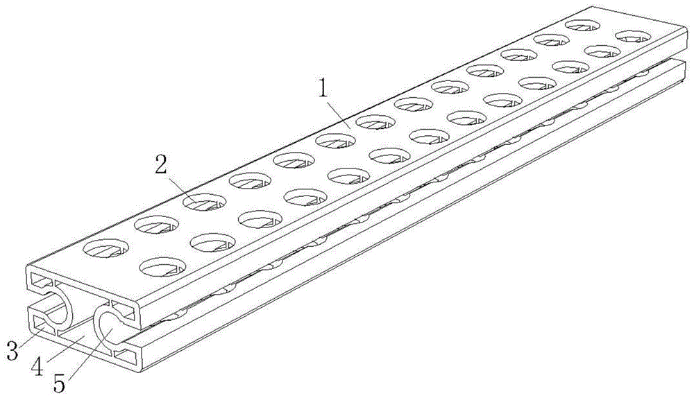 一种双排孔梁形金属工程积木的制作方法