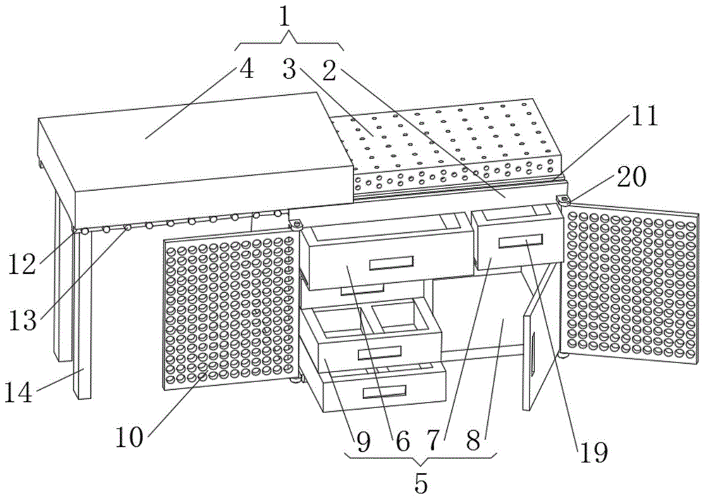 一种移动式钳工操作工具台的制作方法