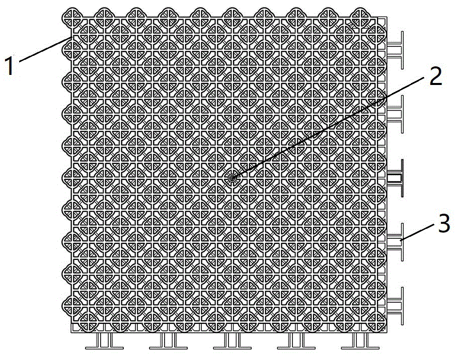 一种可固定拼装运动地板的制作方法