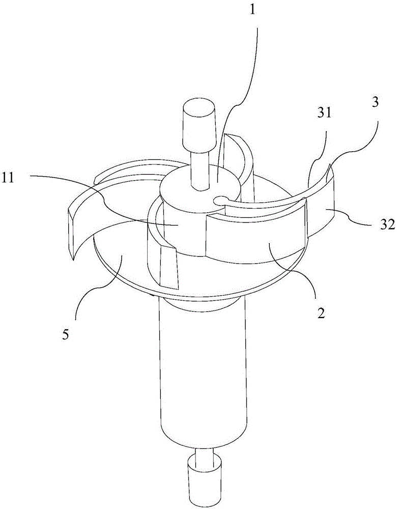 一种控制液体泵按预定方向转动的叶轮的制作方法
