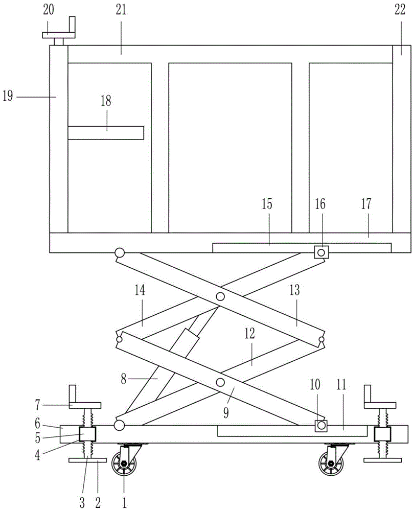 一种用于房屋建筑工程的升降式施工平台的制作方法