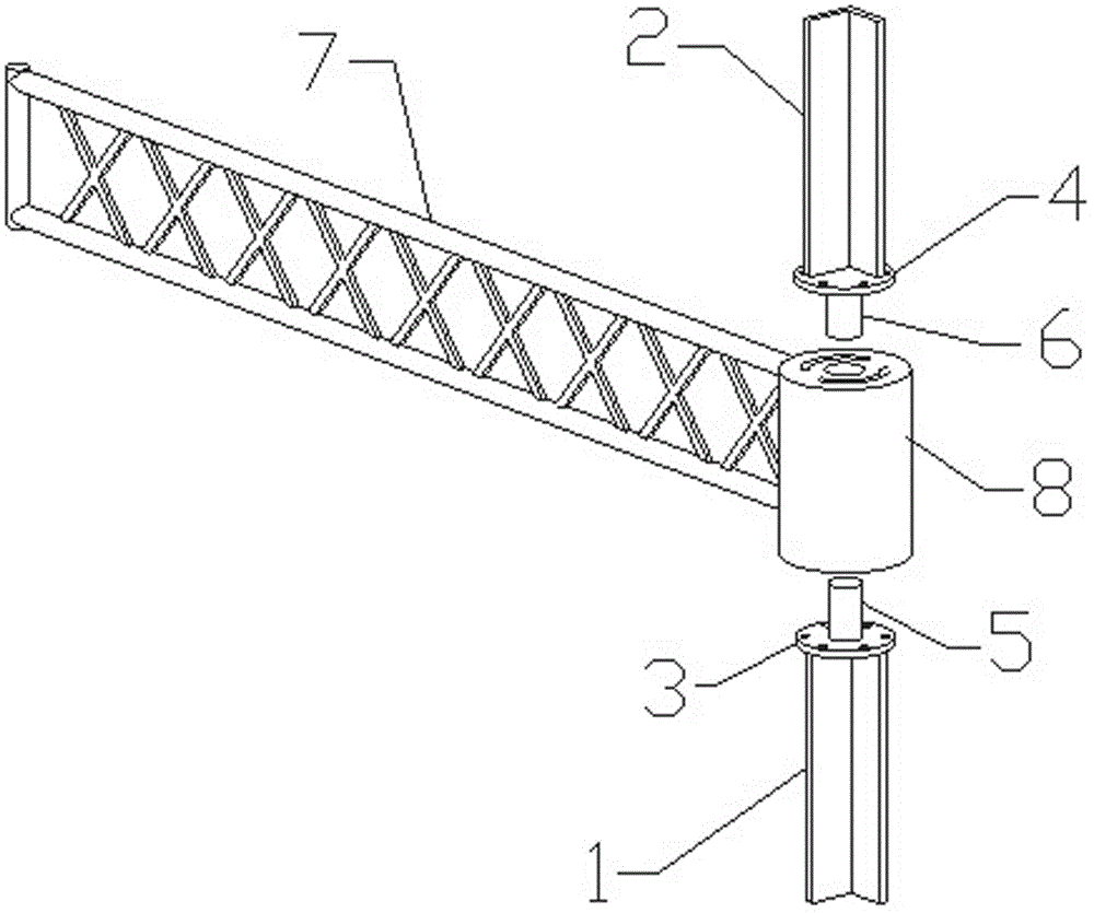 横担角度可调的输电铁塔的制作方法