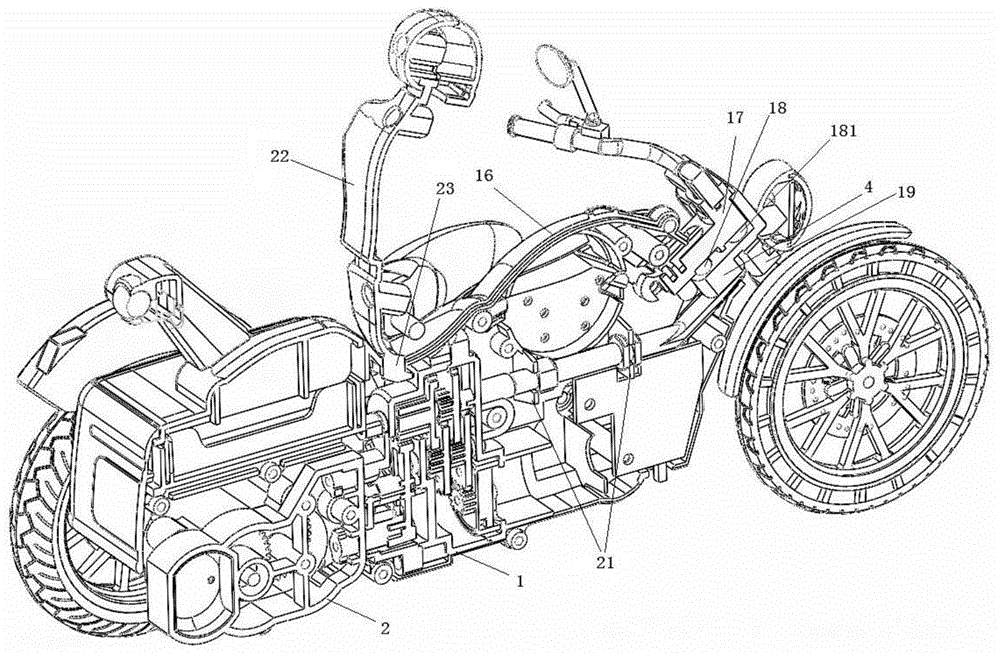 特技玩具摩托车的制作方法