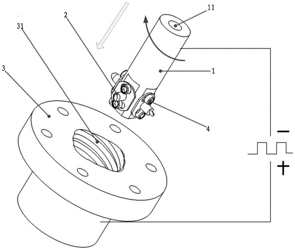 一种薄片阴极电解液直喷加工大导程螺母的加工装置及其加工方法与流程