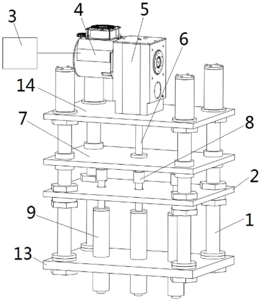 一种电机驱动曲柄连杆机构控制吹瓶机壁厚的集成装置的制作方法