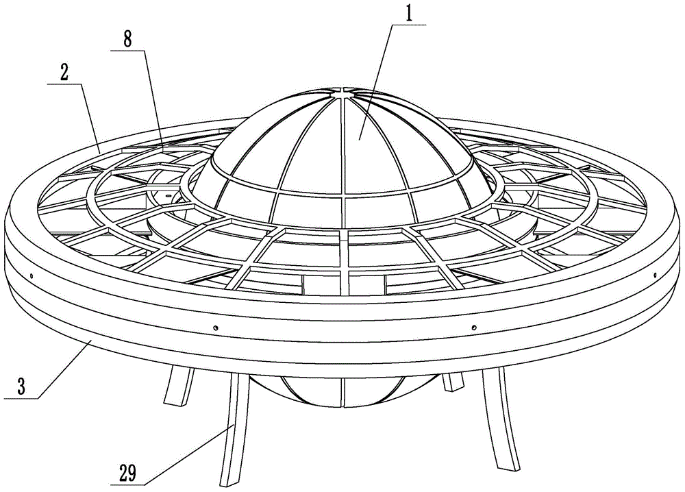 一种双环形旋翼球形舱飞机的制作方法