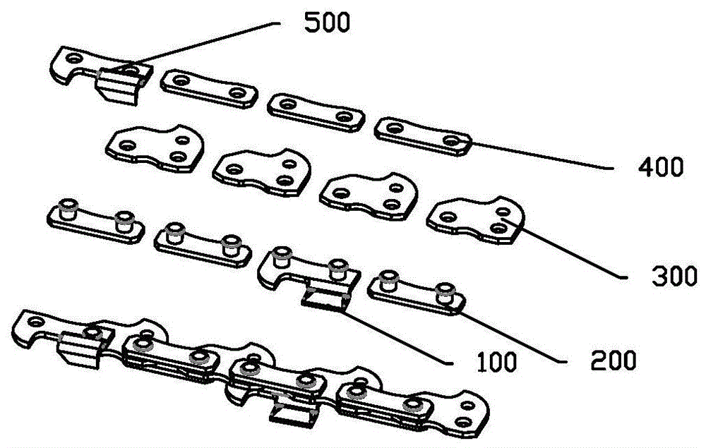 一种锯链的链节扣合装置的制作方法