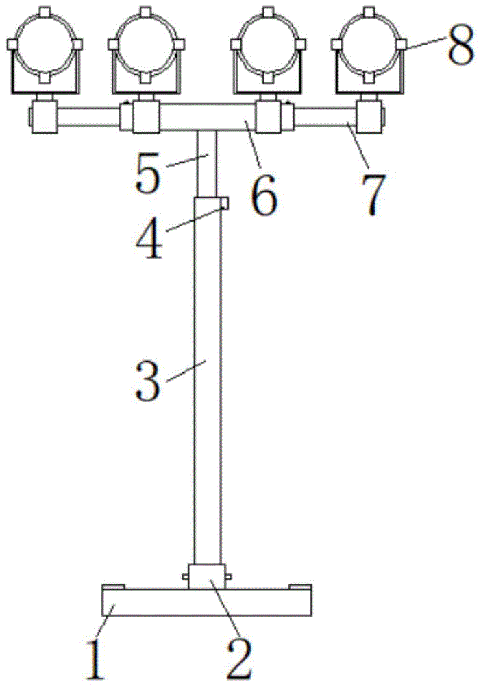 面光灯架的制作方法