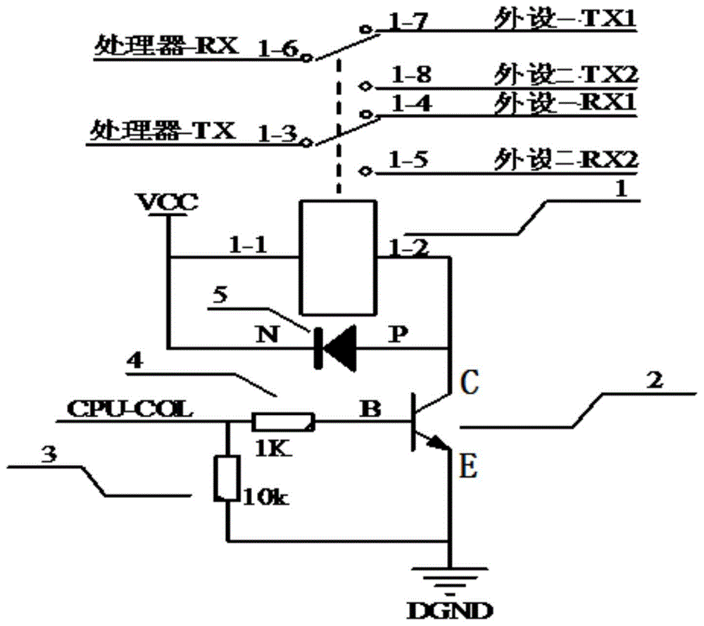 一种一路串口转两路串口的装置的制作方法