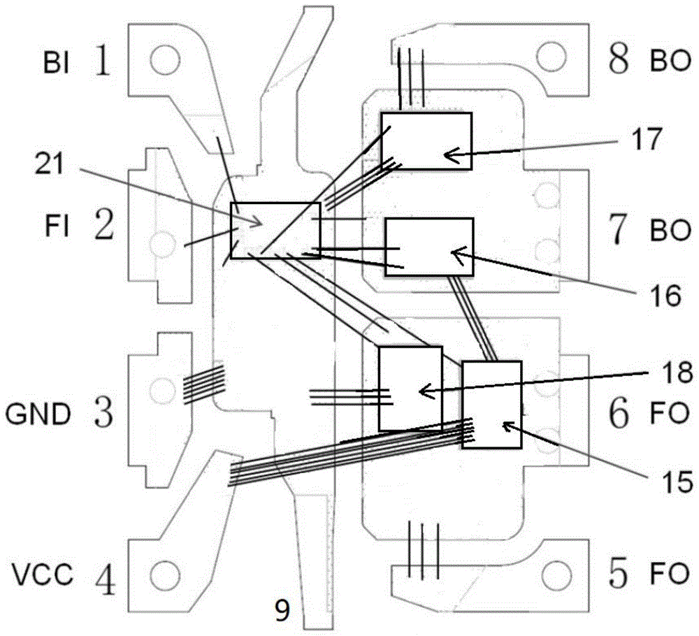 一种基于三基岛结构的电机驱动功率模块电路的制作方法
