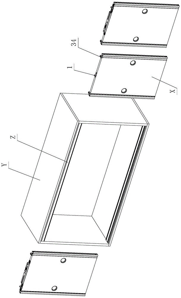 一种家具侧滑门的中置开闭定位结构的制作方法