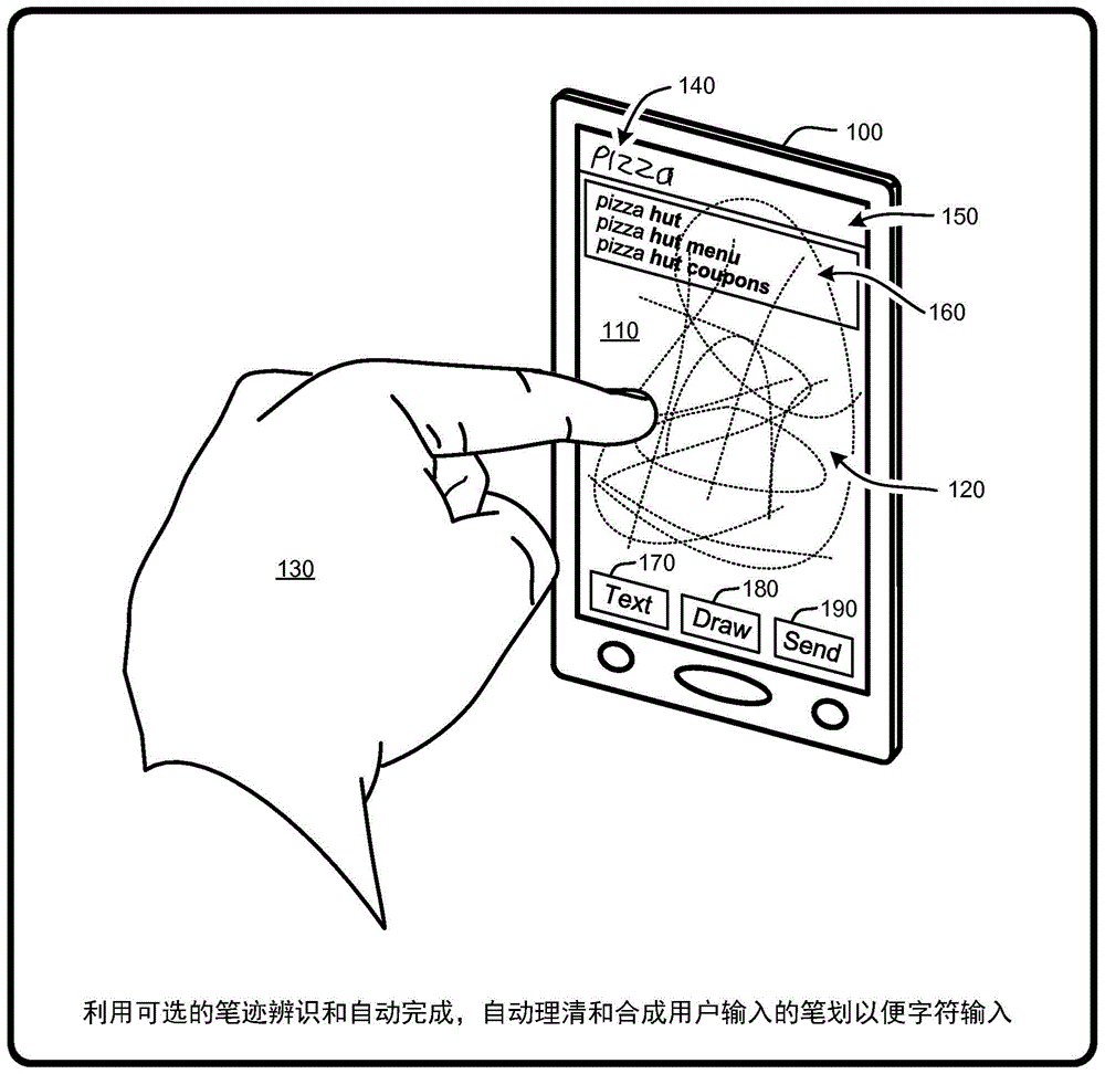 用于交叠手写文本输入的用户界面的制作方法