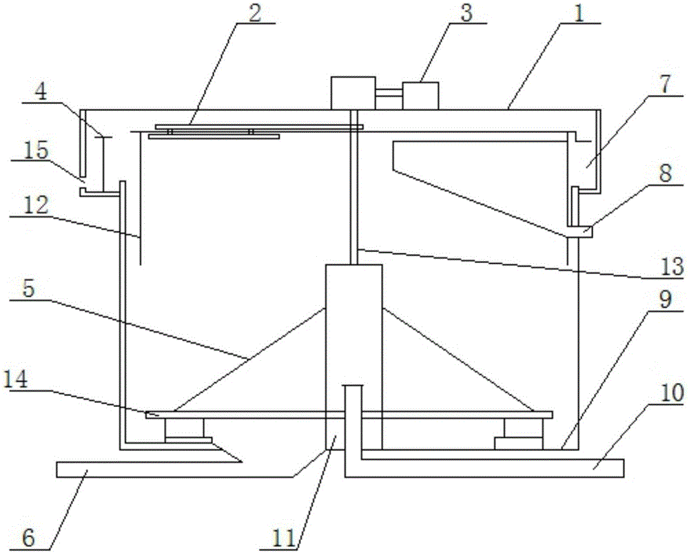 一种水处理污泥专用圆形浮选浓缩池的制作方法