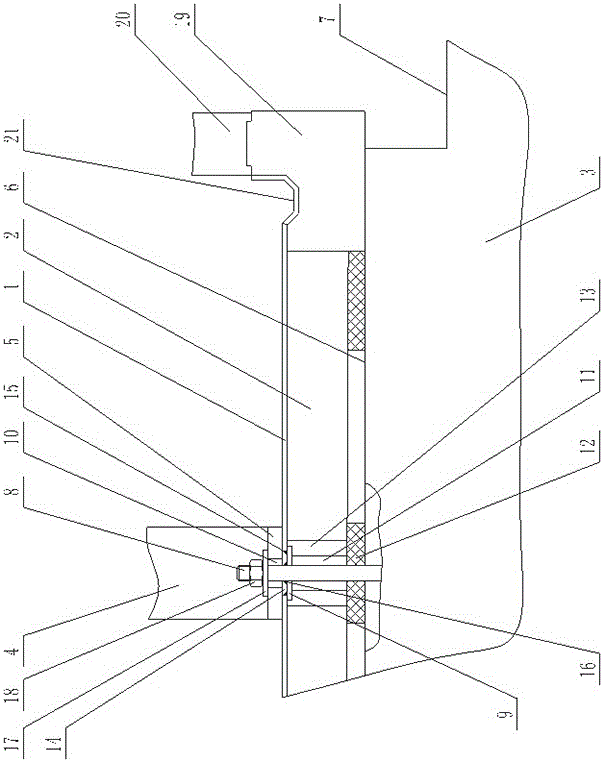 有预埋地脚螺栓的不锈钢面板绝热基础地板的制作方法