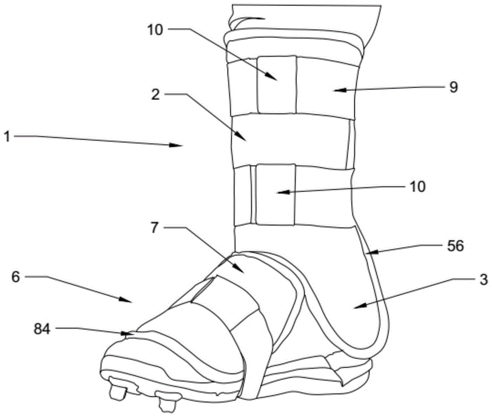 一种用于脚踝处的关节护具的制作方法