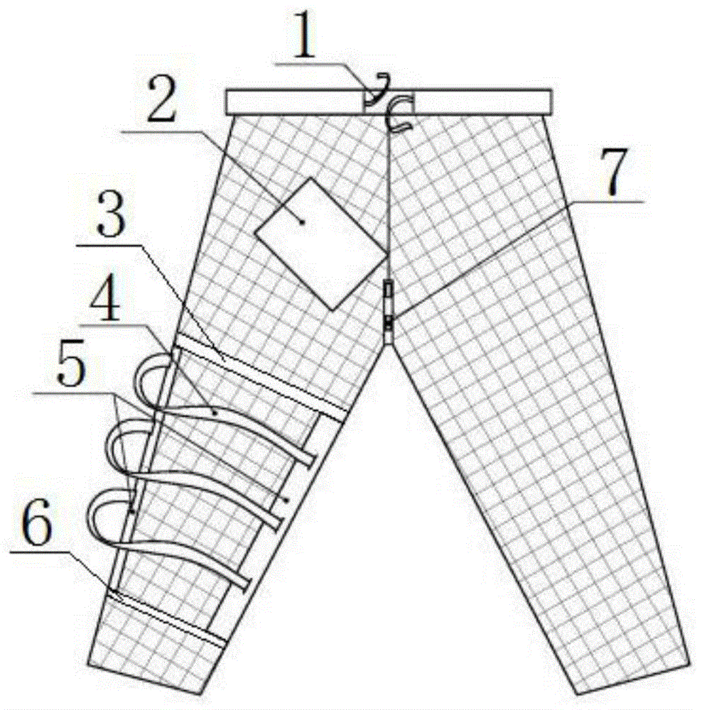 一种带有肢体制动夹板的裤子的制作方法
