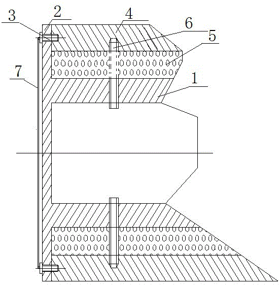 改进的球磨机进料管联接结构的制作方法