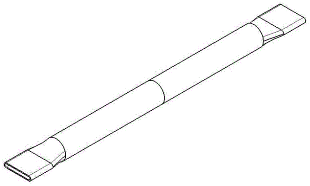 一种薄壁圆管端头压扁成形模具及成形方法与流程