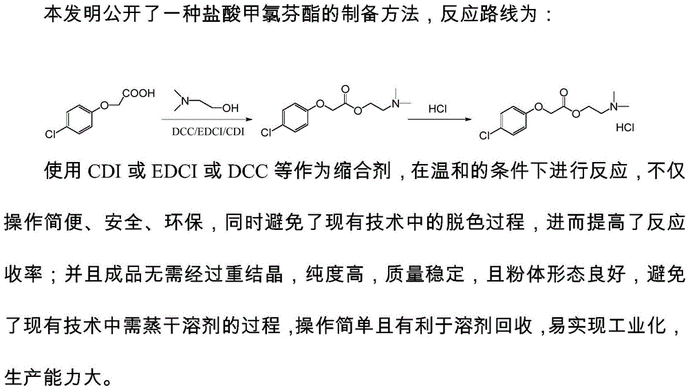 一种盐酸甲氯芬酯的制备方法与流程