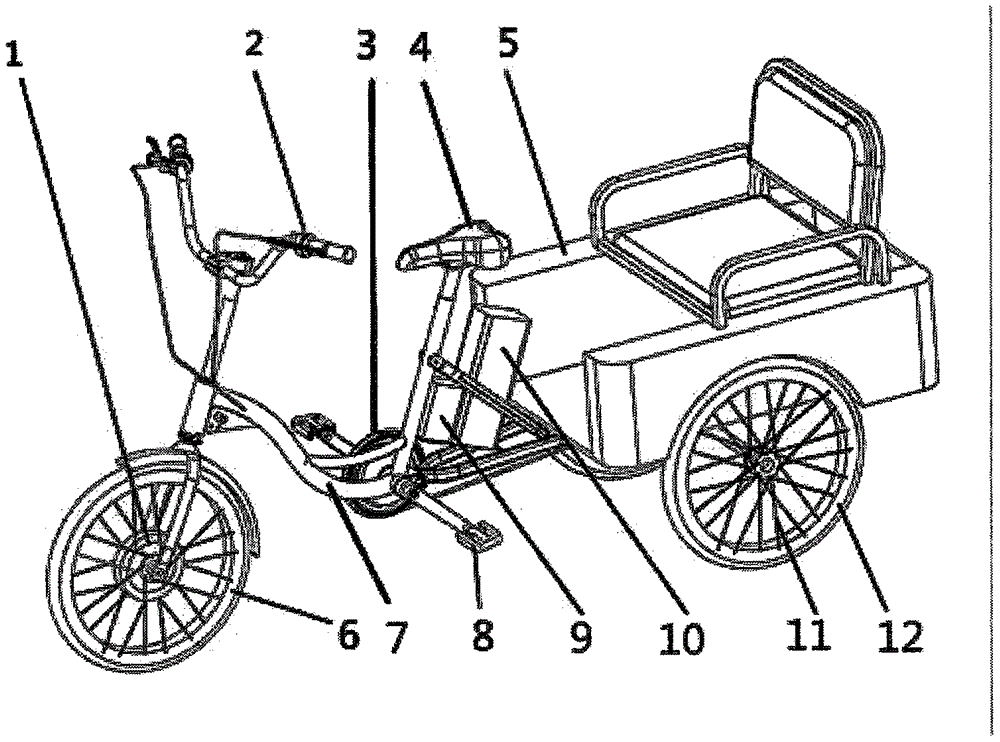 一种脚踏式可助力电动三轮车的制作方法