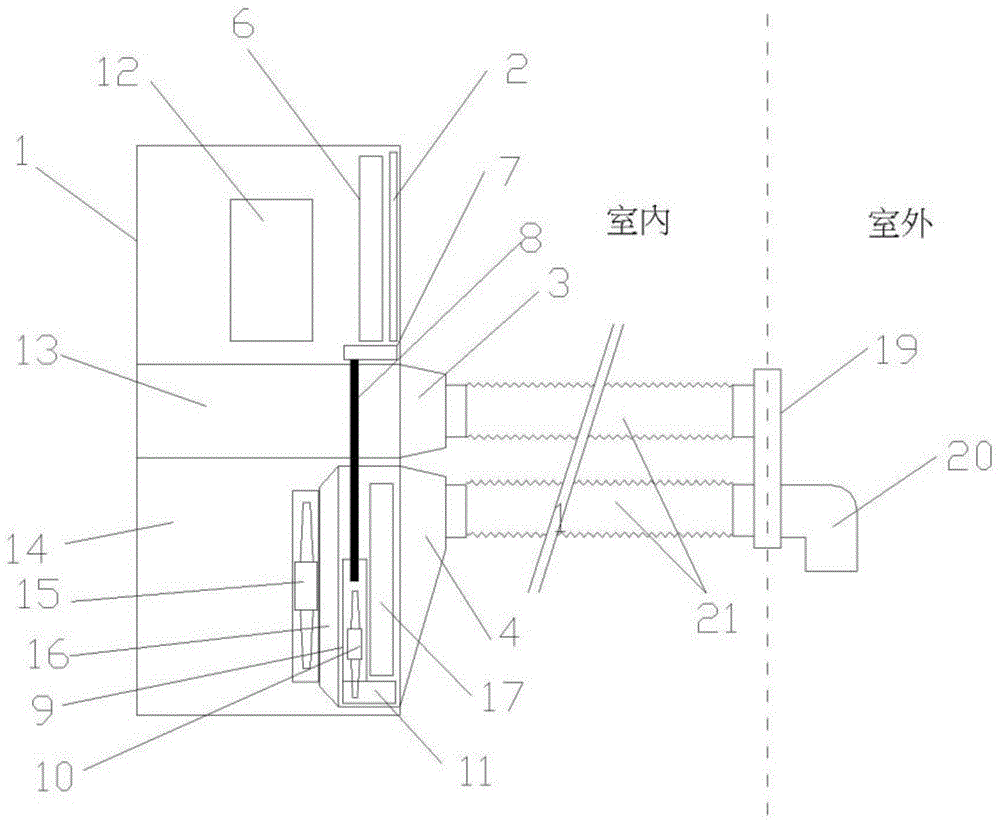 一种双管呼吸式移动式空调的制作方法