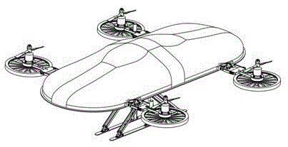 一种可折叠水陆空三栖四旋翼飞行器的制作方法