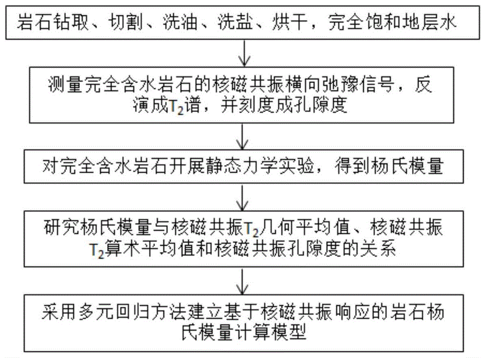 一种基于低场核磁共振响应的岩石杨氏模量计算方法与流程