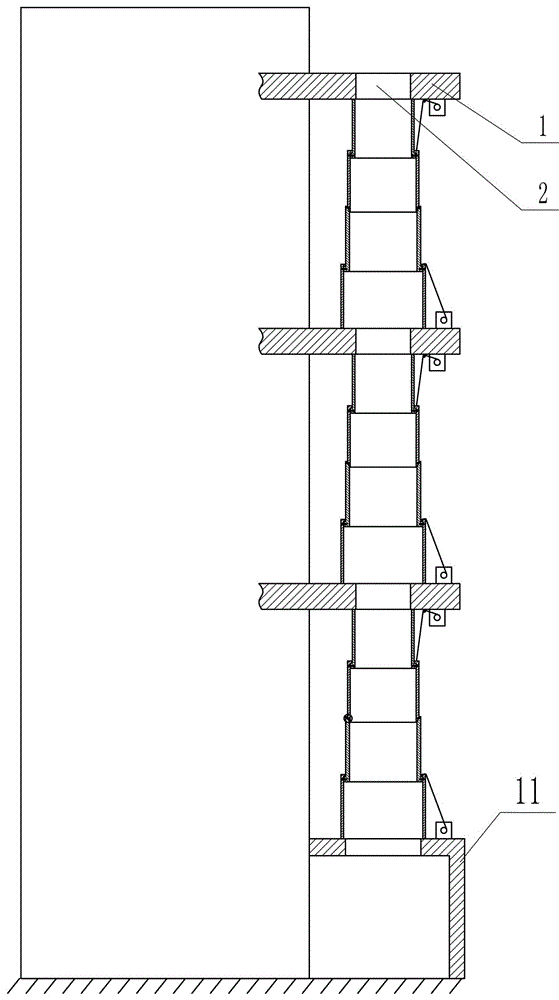 高层建筑连体逃生滑道的制作方法