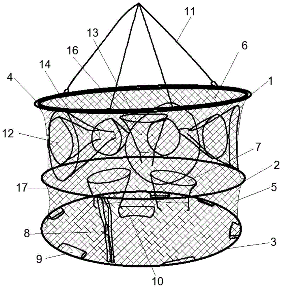 折叠免支撑式捕鱼笼的制作方法