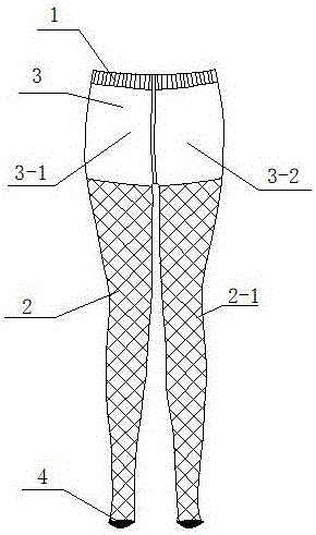 一种斜纹防勾丝T型加裆纤薄连裤袜的制作方法