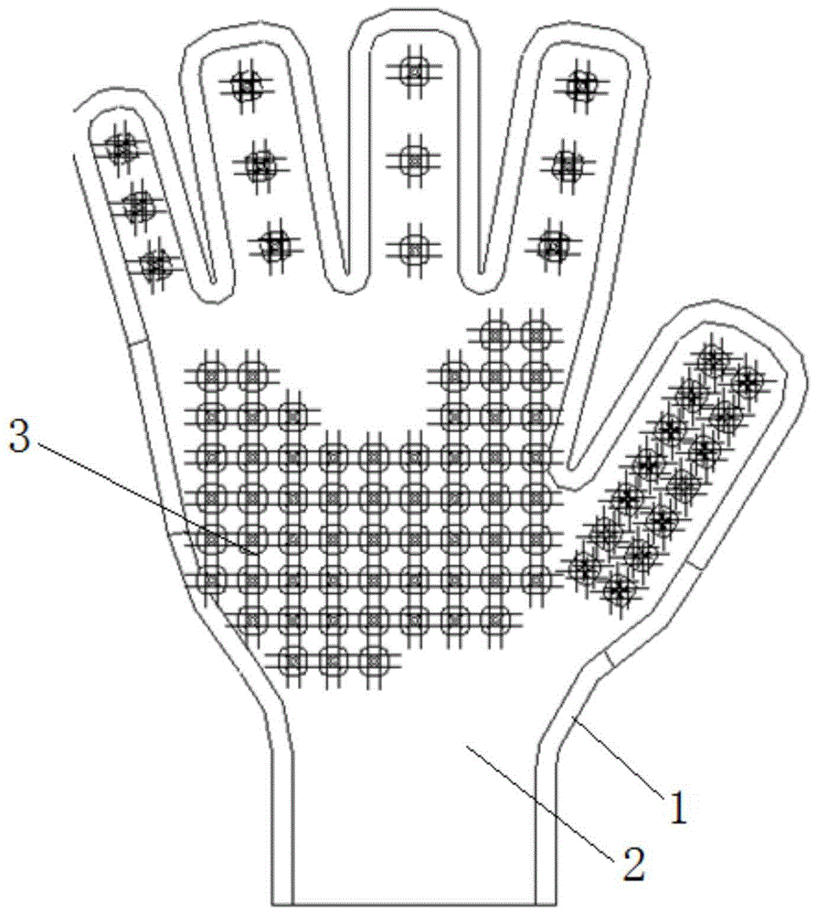 输电线路导线行走专用手套的制作方法