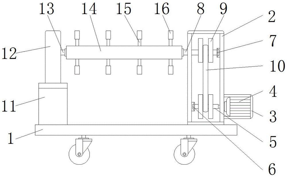 一种无纺墙布生产的成品卷收结构的制作方法