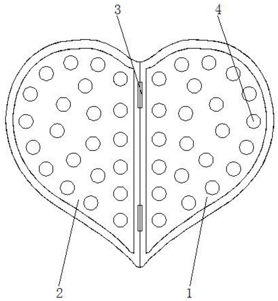 一款两片半个心形贴合高韧性固定花盒的制作方法