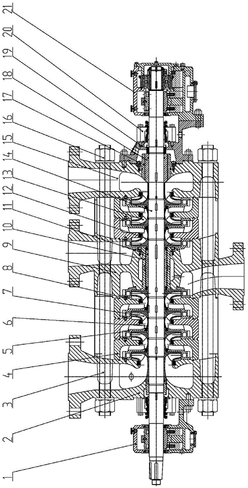 同轴式对称布置多级液力透平直驱泵及其使用方法与流程