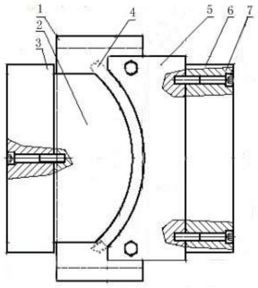钢结构人防门门框弧形支承板冷弯工装的制作方法