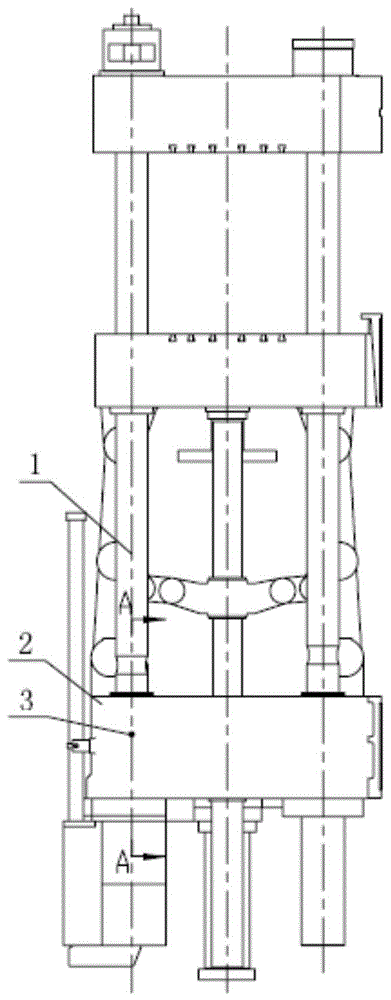 一种保证大型压铸机哥林柱插入到位的连接结构的制作方法