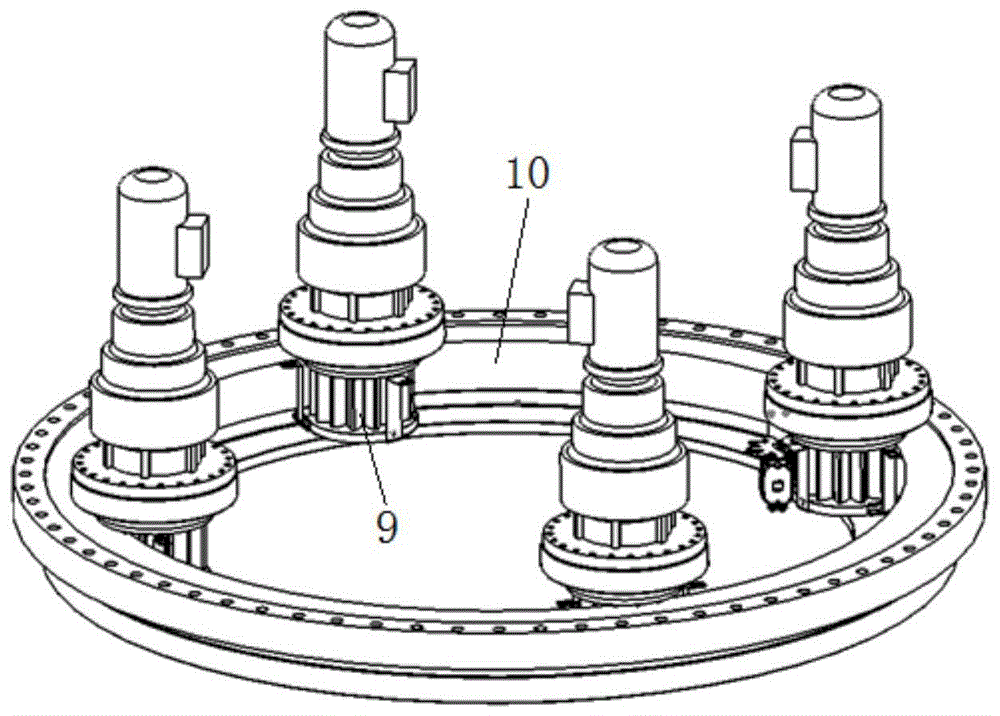 一种检测偏航驱动转向和齿轮啮合侧间隙的装置的制作方法
