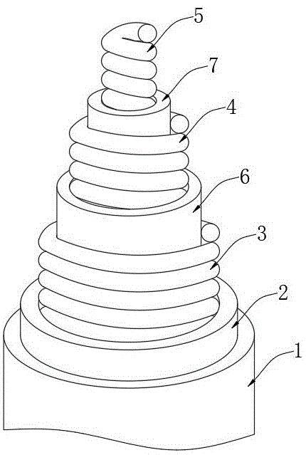 一种三芯螺旋盘绕型高压电力线缆的制作方法